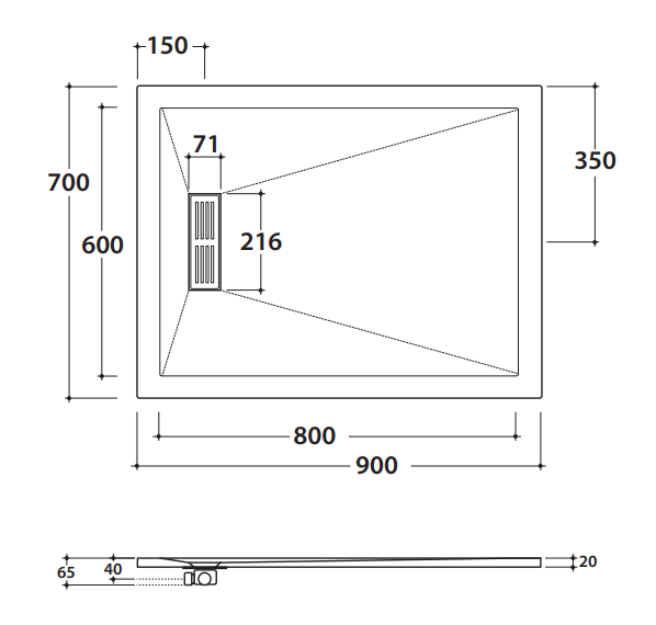 Globo душевой поддон DP209070 70х90 ФОТО