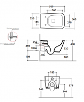 Globo унитаз подвесной Stone STS06 схема 2
