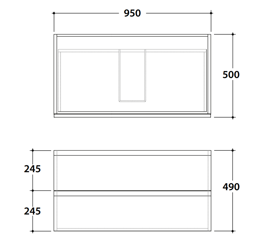 Подвесная тумба Mari' MR4995 95x50x49 ФОТО