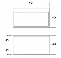 Подвесная тумба Mari' MR4995 95x50x49 схема 2