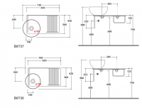 Консоль Globo Tile OP008T 65x36 схема 2
