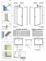 Душевой уголок с распашной дверью Radaway KDJ+S 80 х 70 см схема 2
