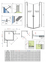 Квадратный душевой уголок Radaway Essenza KDD 80 х 80 см схема 7 Квадратный душевой уголок Radaway Essenza KDD 80 х 80 см схема 7