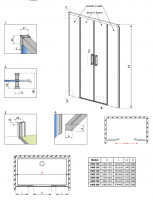 Раздвижные двери в нишу Radaway Idea 8 DWD 190 схема 7