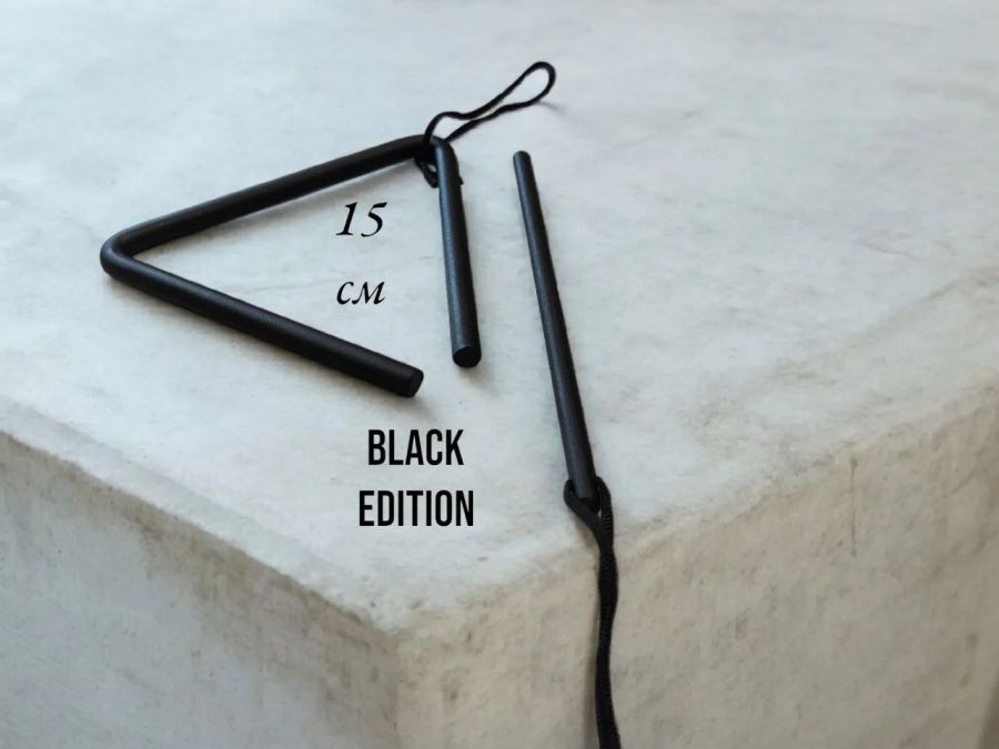 Треугольник музыкальный Black edition 15 см