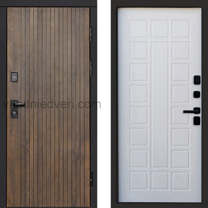 Входная дверь Termo-door Твист Ультра - Престиж Белое дерево
