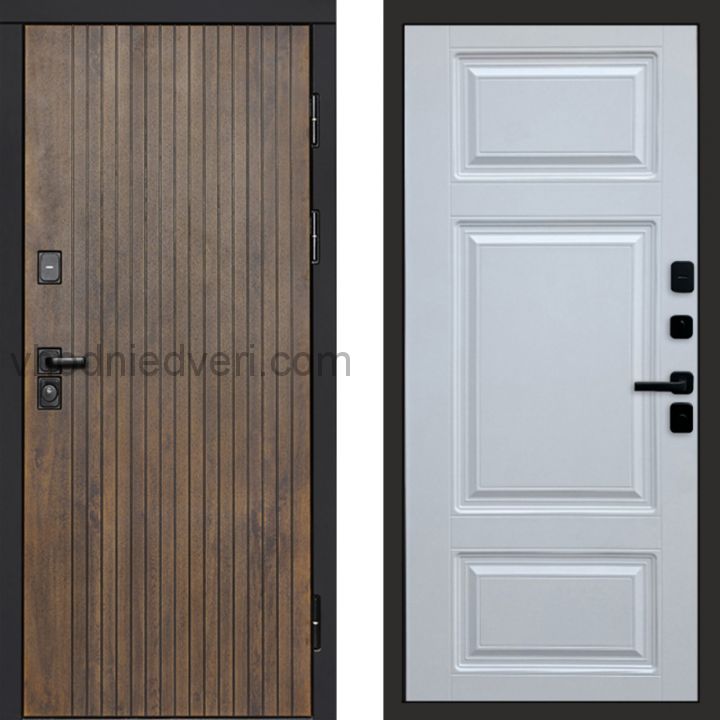 Входная дверь Termo-door Твист Ультра - Лион Белый софт