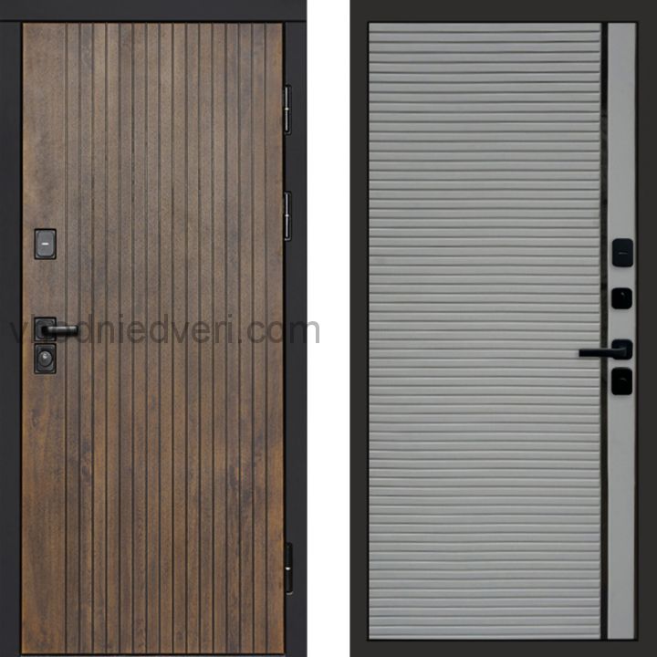 Входная дверь Termo-door Твист Ультра - Porte Грей софт
