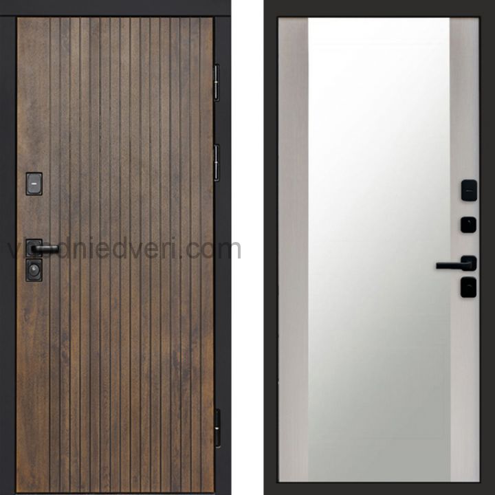 Входная дверь Termo-door Твист Ультра - Зеркало Лиственница