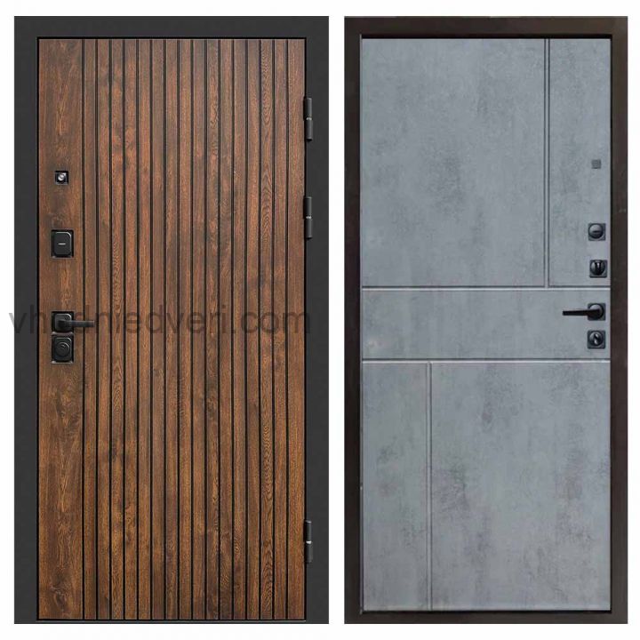 Входная дверь Termo-door Твист Дуб style - Горизонт Бетон темный