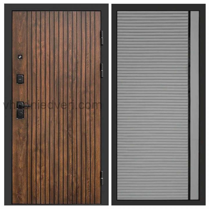 Входная дверь Termo-door Твист Дуб style - Porte Грей софт