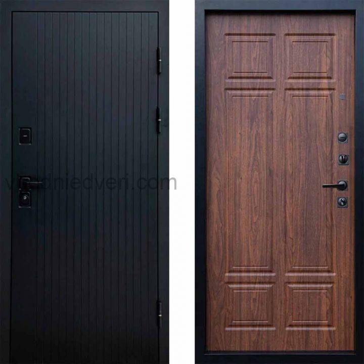 Входная дверь Termo-door Твист Black style - Орех премиум