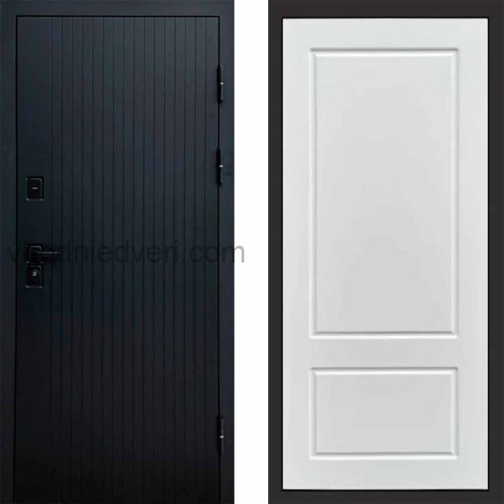 Входная дверь Termo-door Твист Black style - Марсель Белый софт