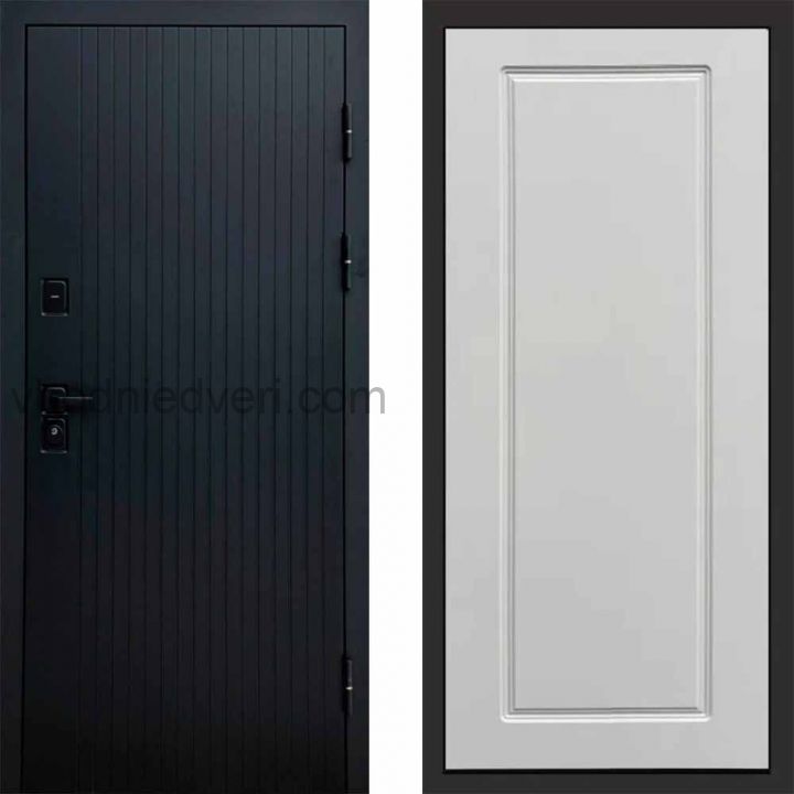 Входная дверь Termo-door Твист Black style - Гранд Белый софт