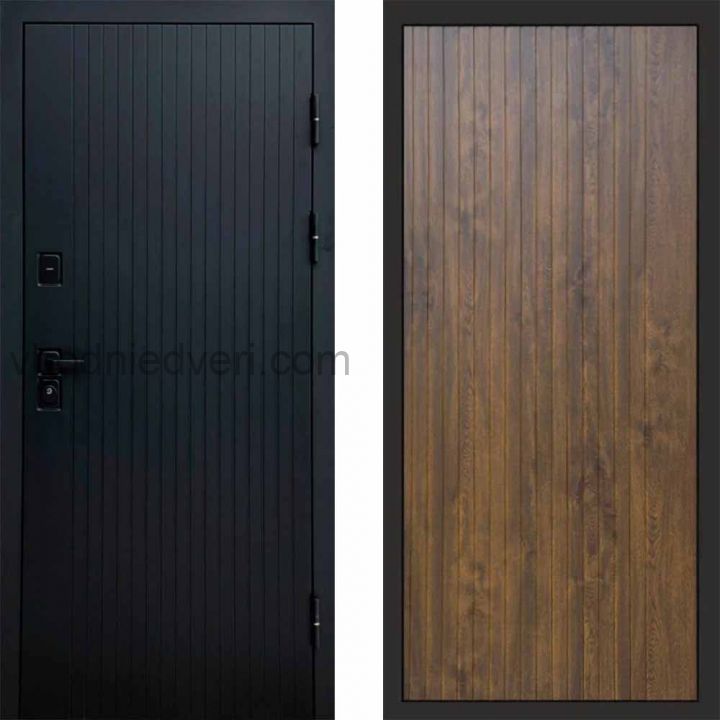 Входная дверь Termo-door Твист Black style - FLAT Дуб