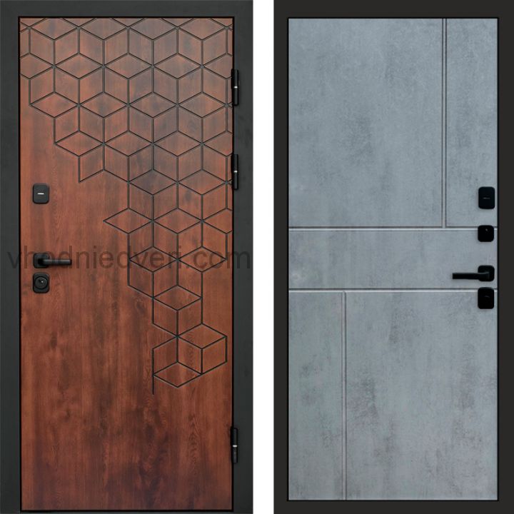 Входная дверь Termo-door Спейс Дуб патина - Горизонт Бетон темный