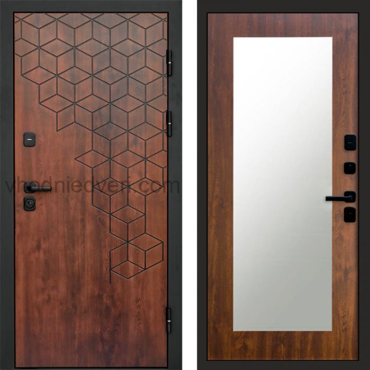 Входная дверь Termo-door Спейс Дуб патина - Зеркало триумф Дуб