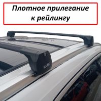 Багажник на интегрированные рейлинги Haval F7 (2024-...), Lux Scout 2 Go!, черные крыловидные дуги