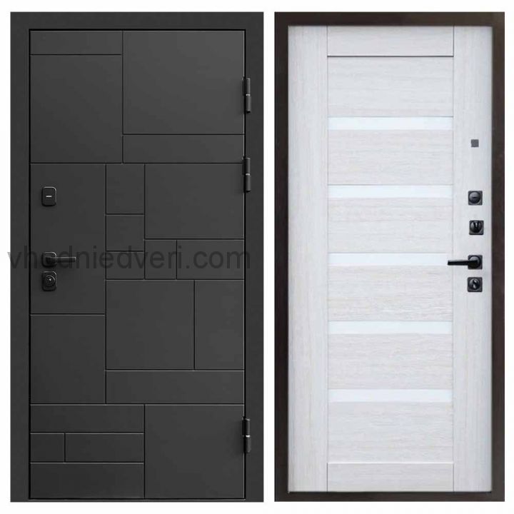 Входная дверь Termo-door Квадро Black - Царга Лиственница