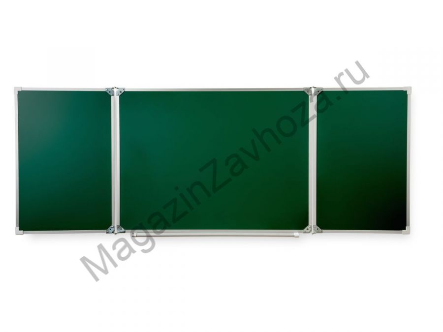 Трёхэлементная магнитная полимерная школьная доска 2000х750 (меловая)
