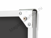 Одноэлементная магнитная полимерная школьная доска 2400x1000 чёрная