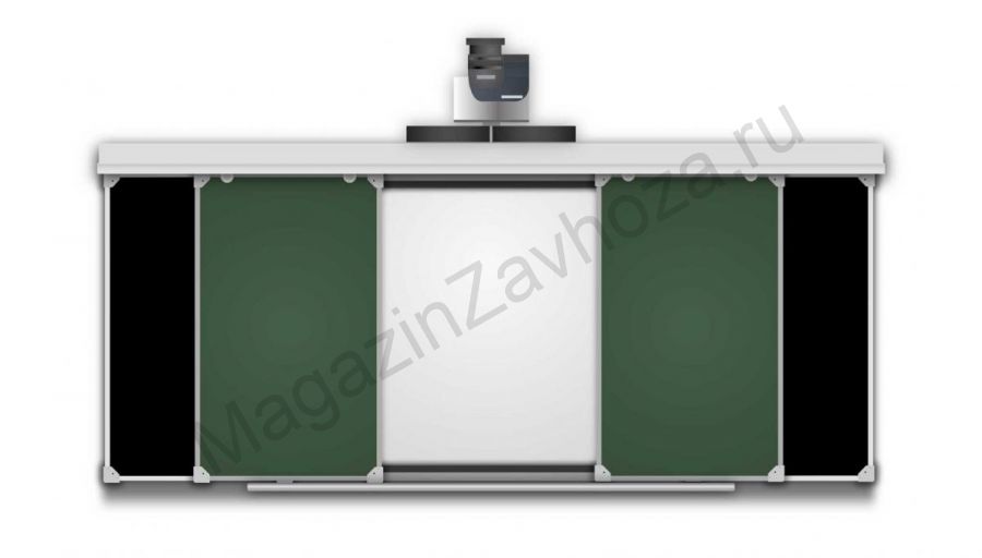 Рельсовая система 4000x1500(2000x1500) комби (боковые: зеленый, центр: черный)