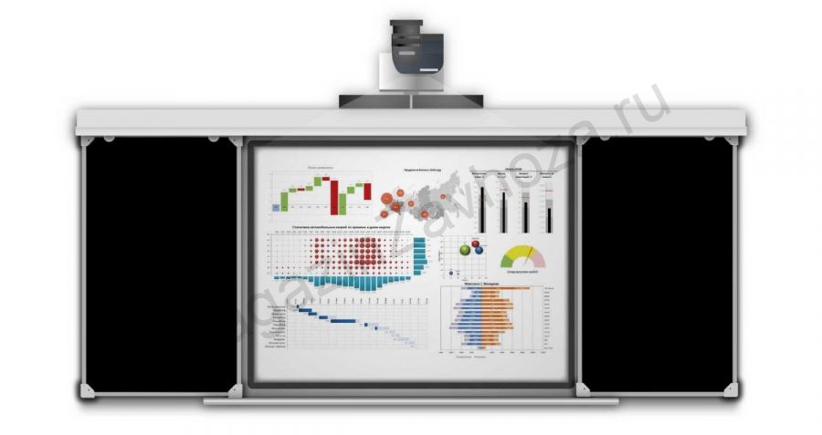 Рельсовая система 3000x1200(1500x1200) черная