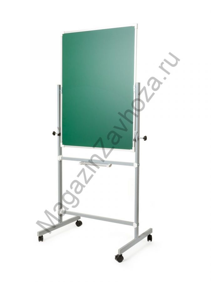 Поворотная магнитная полимерная школьная доска 1200х1000 комбинированная(зеленыйчерный)