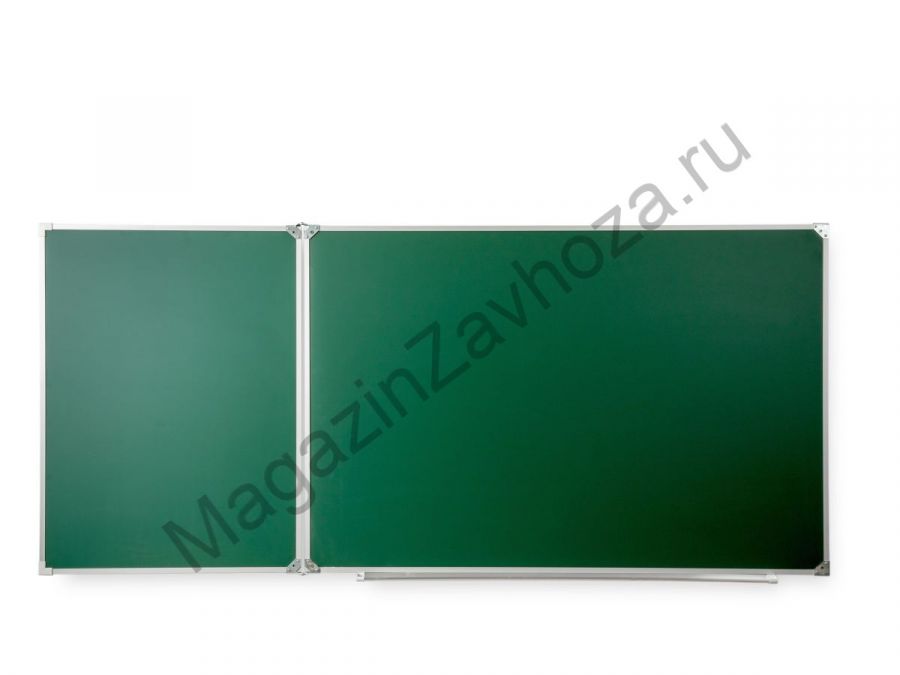 Двухэлементная(Л) магнитная полимерная школьная доска 2250х1200 (меловая)