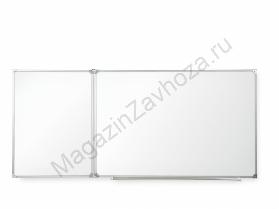 Двухэлементная(Л) магнитная полимерная школьная доска 2550х1000 (маркерная)