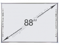 Интерактивный рельсовый комплект 4000*1200 мм  с интерактивной доской 88" (комбинированный зеленый/белый)