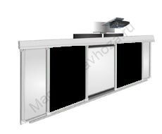 Интерактивный рельсовый комплект 4000*1500 мм с интерактивной доской 83" (комби белый/черный)