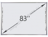 Интерактивный рельсовый комплект 4000*1500 мм с интерактивной доской 83" (комби белый/черный)