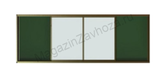 Раздвижная рельсовая система досок BS с интерактивной панелью 75" (комбинированная)