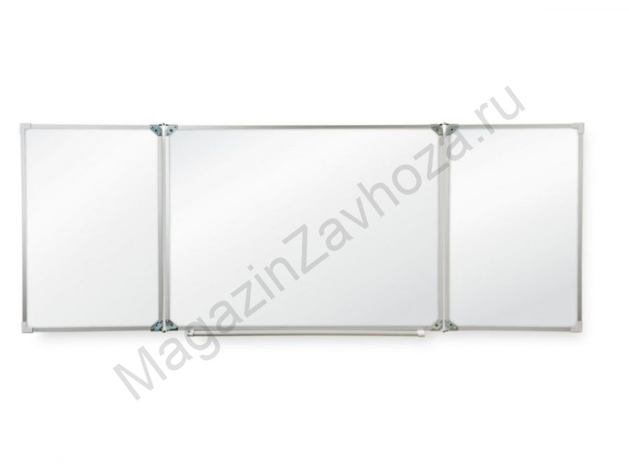 Трёхэлементная магнитная полимерная школьная доска 3600х1200 (маркерная)