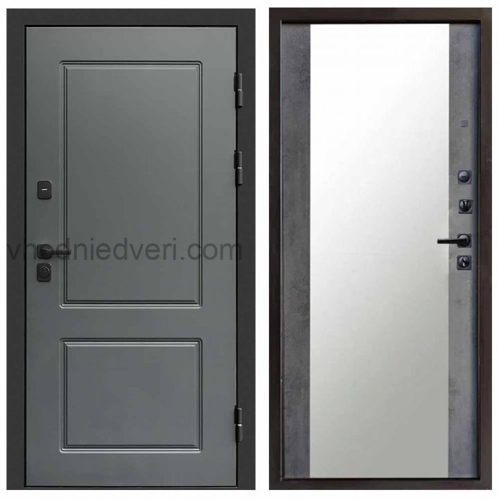 Входная дверь Termo-door Верона Грей - Зеркало Бетон темный