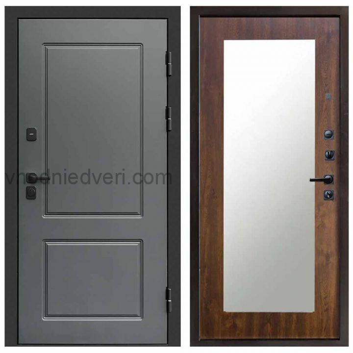 Входная дверь Termo-door Верона Грей - Зеркало триумф Дуб
