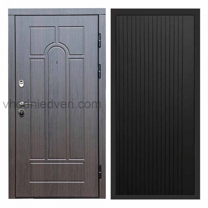 Входная дверь Termo-door Премиум винорит Модена Венге с терморазрывом - FLAT Черный кварц