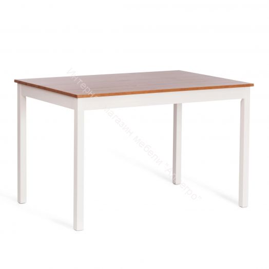 Обеденный комплект Соната (стол + 4 стула) / Sonata dining set, массив сосны, антик/белый