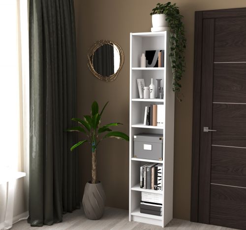VARMA STAND Открытый стеллаж, белый, 39х198 см