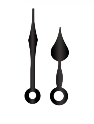 Стрелки Арт. 227 black, 38/30 мм, металлические, черные