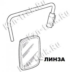 Линза зеркала [477/01068] для JCB 3CX, 3CX Super, 4CX 