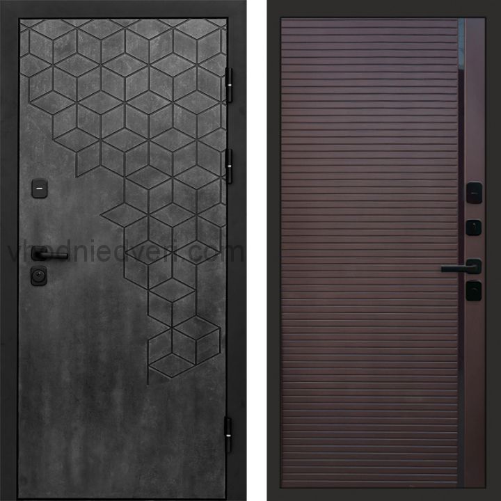 Входная дверь Termo-door Спейс Бетон патина - Porte Шоколад