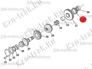 Шестерня (4WD) [459/50701] для механической КПП (2002-2010) на 3CX, 3CX Super, 4CX 