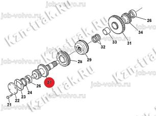 Промежуточный вал [459/50188] для механической КПП (2002-2010) на 3CX, 3CX Super, 4CX 