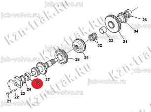 Подшипник промежуточного вала [907/09600] для механической КПП (2002-2010) на 3CX, 3CX Super, 4CX 
