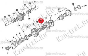 Защитная втулка вала [445/03010] для механической КПП (2002-2010) на 3CX, 3CX Super, 4CX 