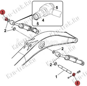 Кольцо фиксатор (поз-3) [KRV1156] для JCB JS220 (200, 210) 