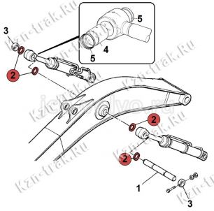 Шайба 1,2 мм (поз-2) [KRV1178] для JCB JS220 (200, 210) 