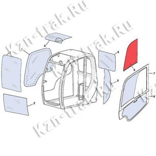 Слайдер (форточка) двери, 2 отверстия [333/J3904 (333/E4563)] для JCB JS240 